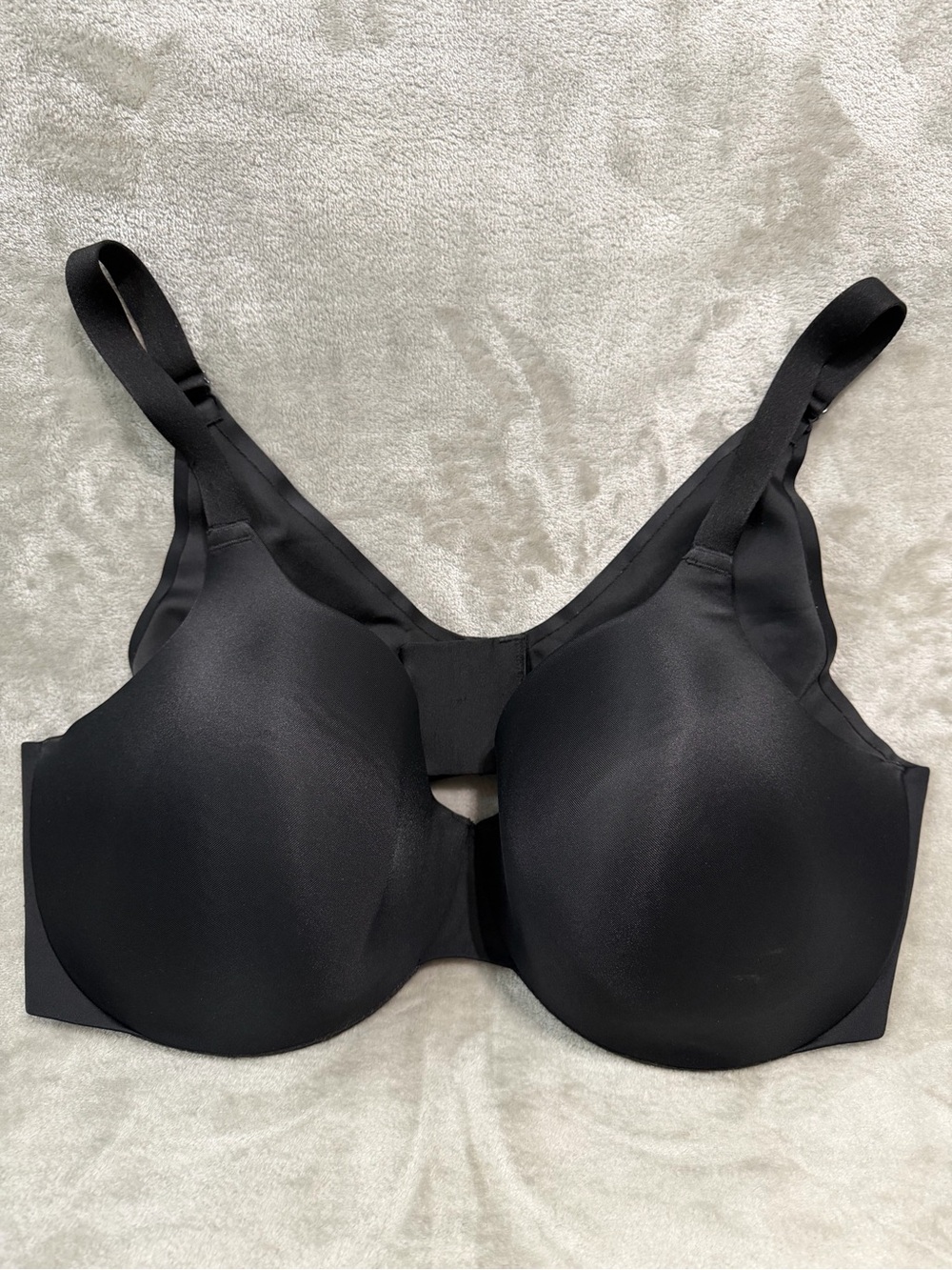Cacique Black Everyday Smooth T-SHirt Underwire Bra Size 46DDD